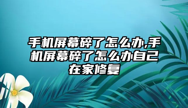 手機(jī)屏幕碎了怎么辦,手機(jī)屏幕碎了怎么辦自己在家修復(fù)